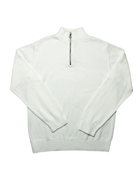 Hvit Pullover M. Glidelås