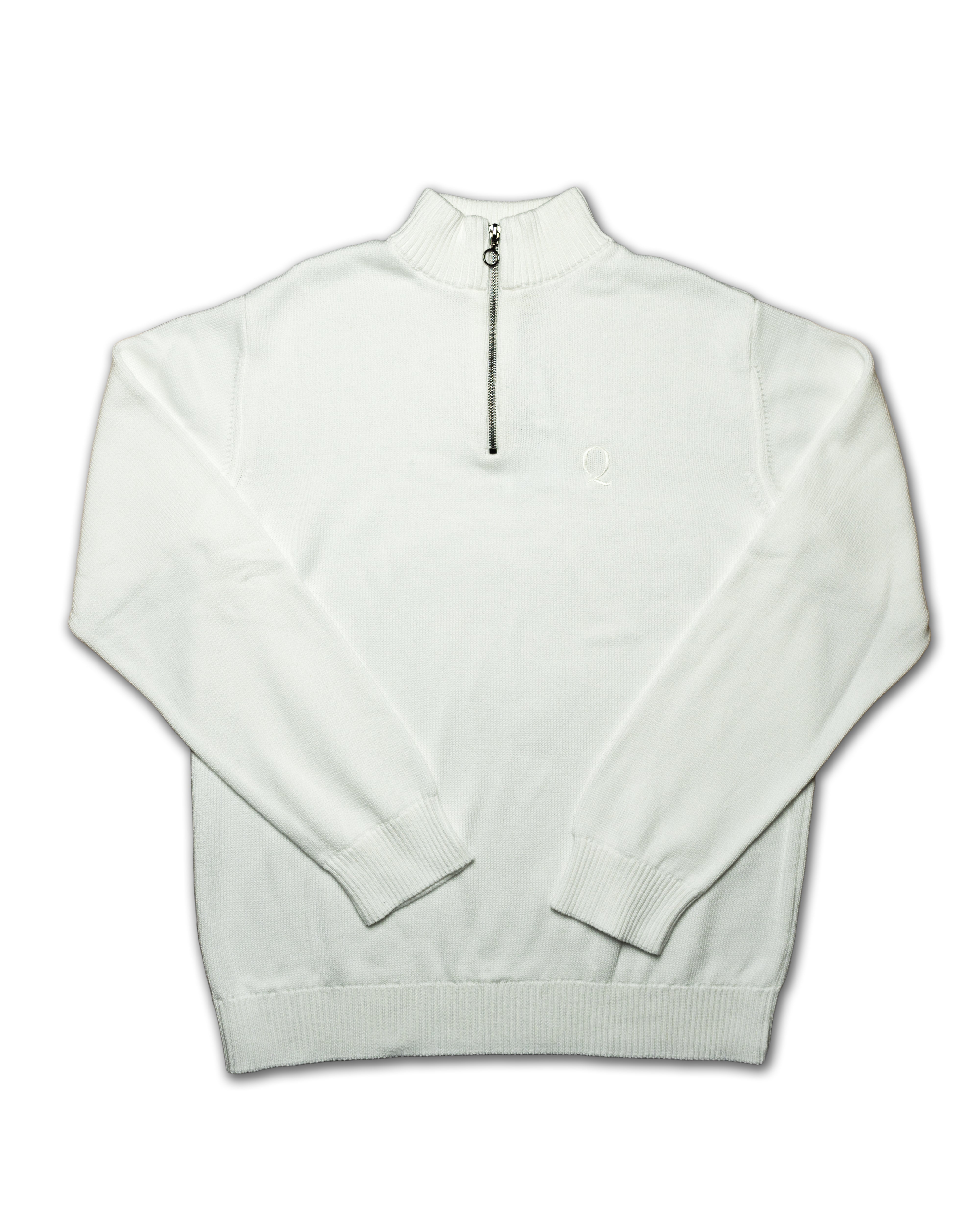 Premium White Quarter-Zip - 100% Eco Cotton