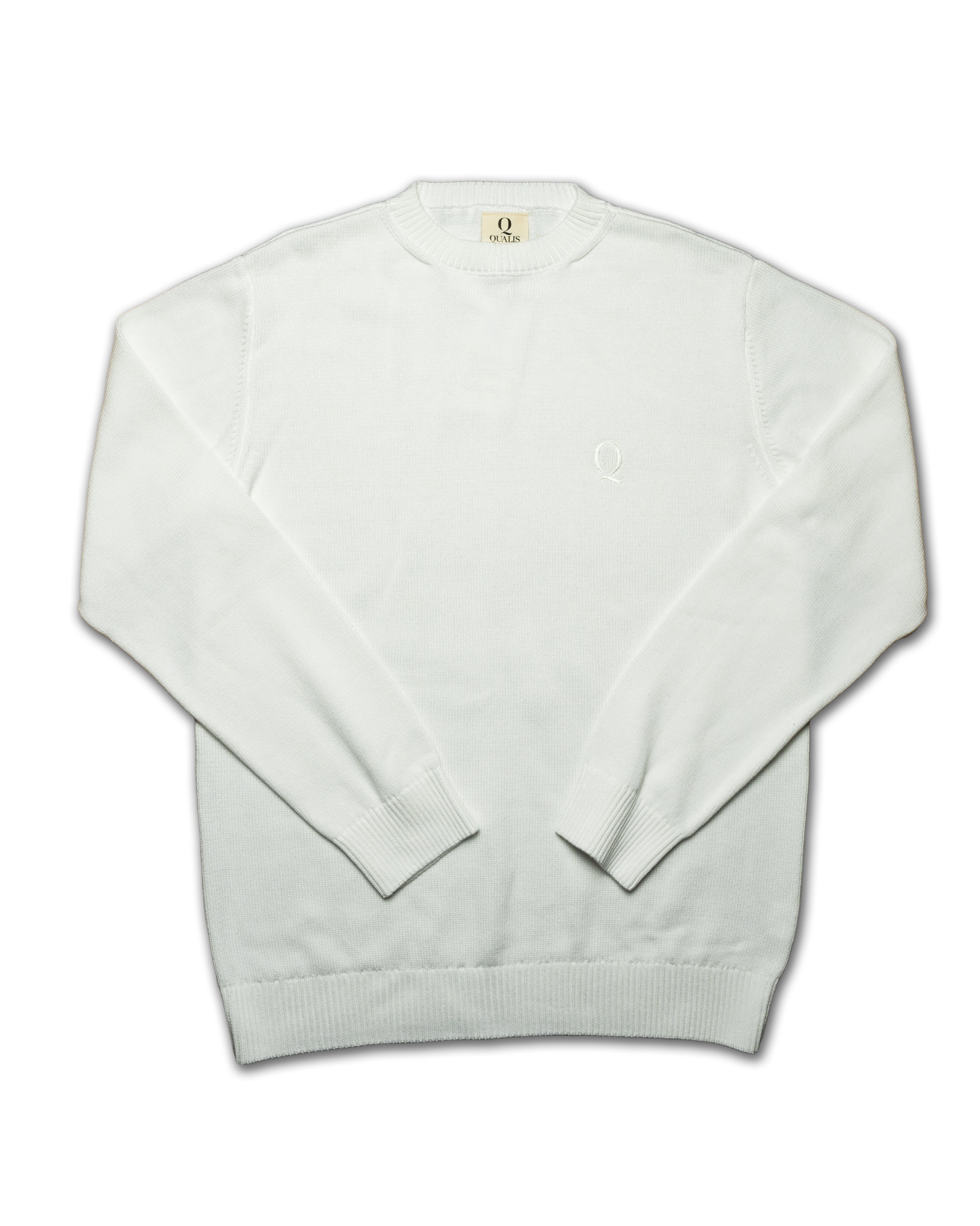 Classic White Sweater - 100% Eco Cotton