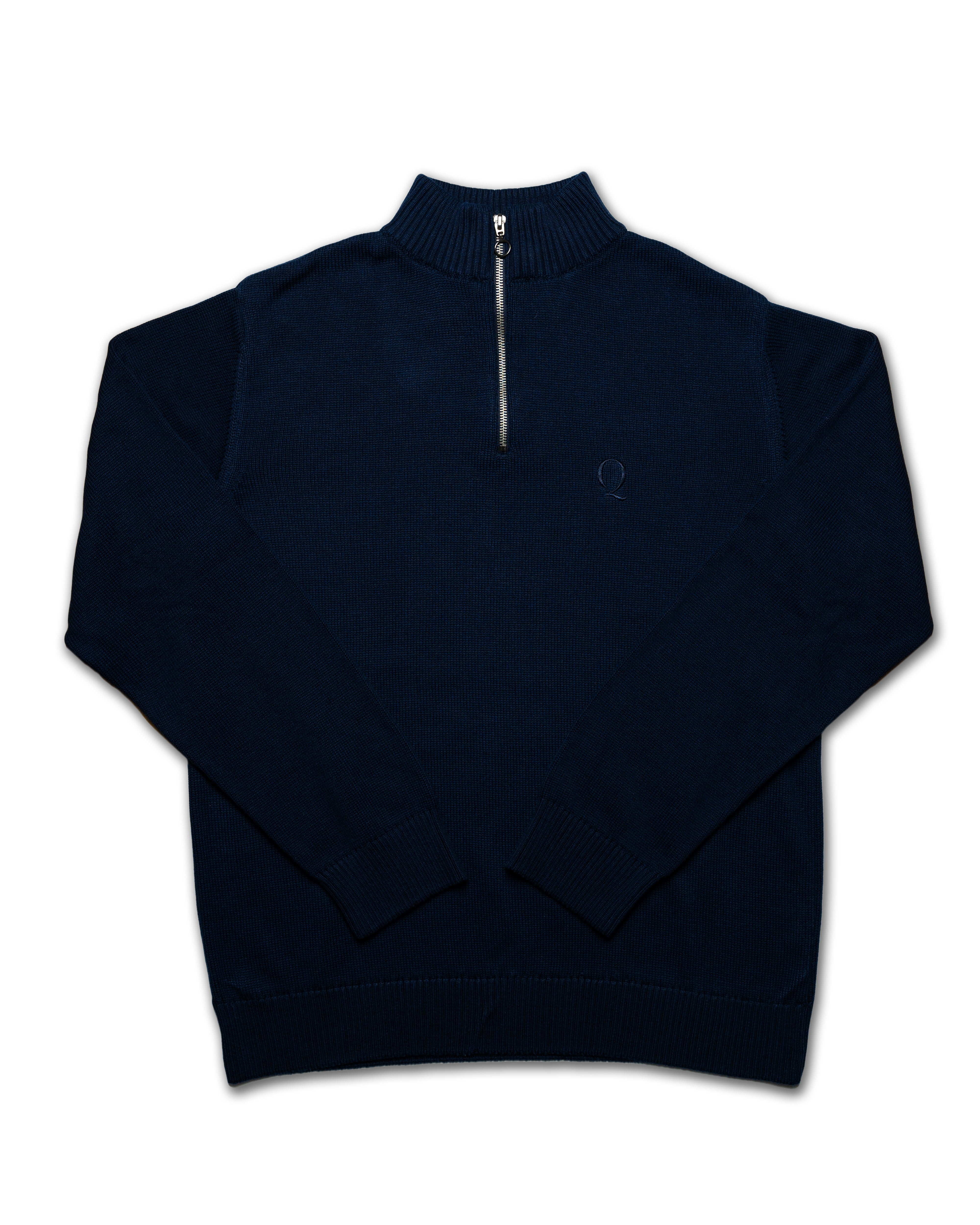Premium Navy Quarter-Zip - 100% Eco Cotton